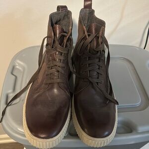 John Varvatos high top casual boots. Brown size 12